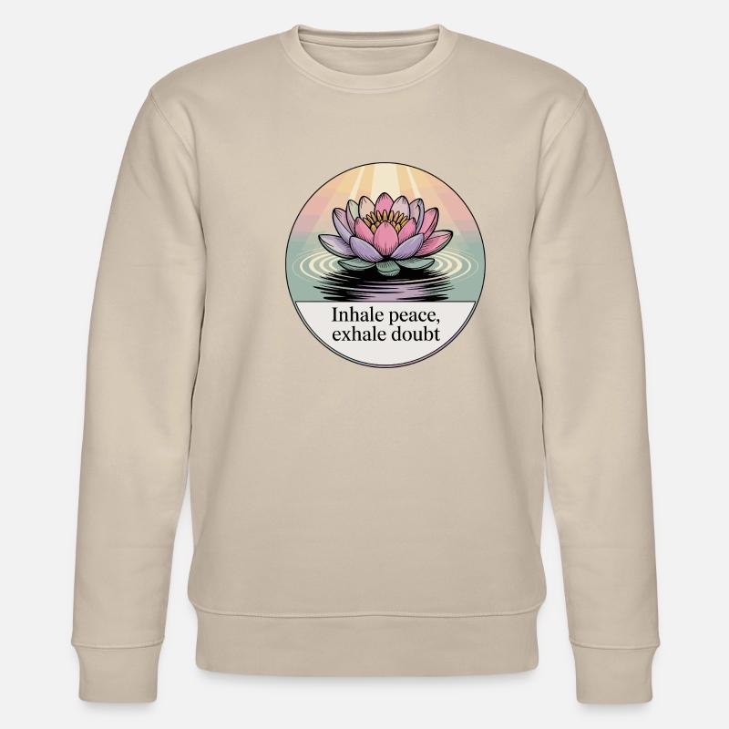 Inhale Peace, Exhale Doubt - Stanley/Stella Unisex Bio-Sweatshirt CHANGER  - Beige