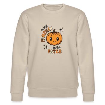 Cutest Pumpkin in the Patch Sweet Pumpkin - Stanley/Stella CHANGER Unisex Organic Sweatshirt - beige - Front - Nik (191cm) & Marisol (170cm)