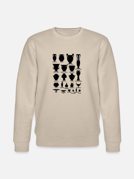 Antike Vasen mit Beschriftung - Stanley/Stella Unisex Bio-Sweatshirt CHANGER  - Beige