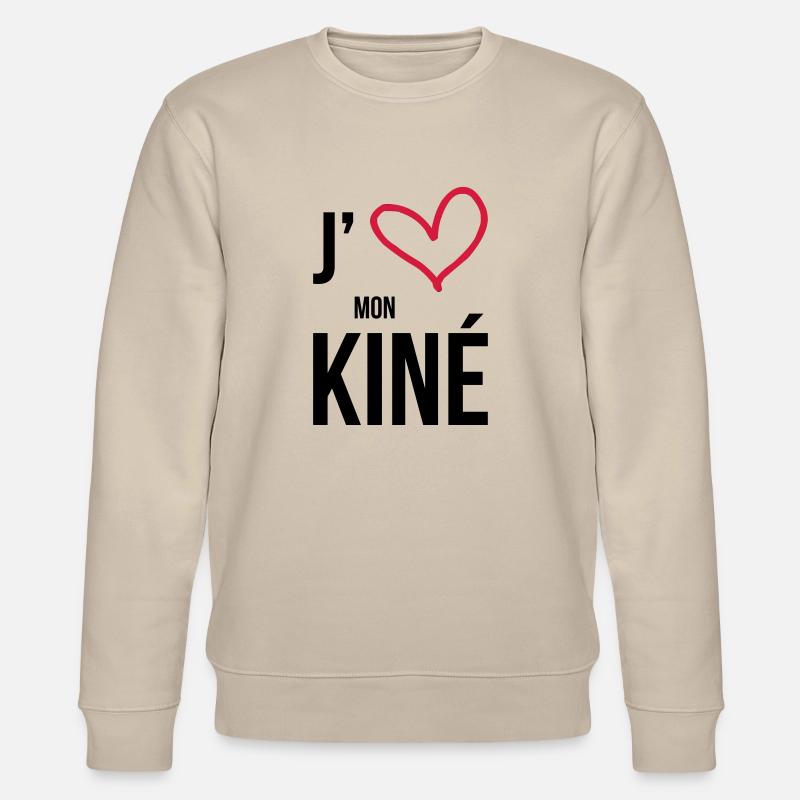 J'aime mon Kiné - Stanley/Stella Unisex Bio-Sweatshirt CHANGER  - Beige