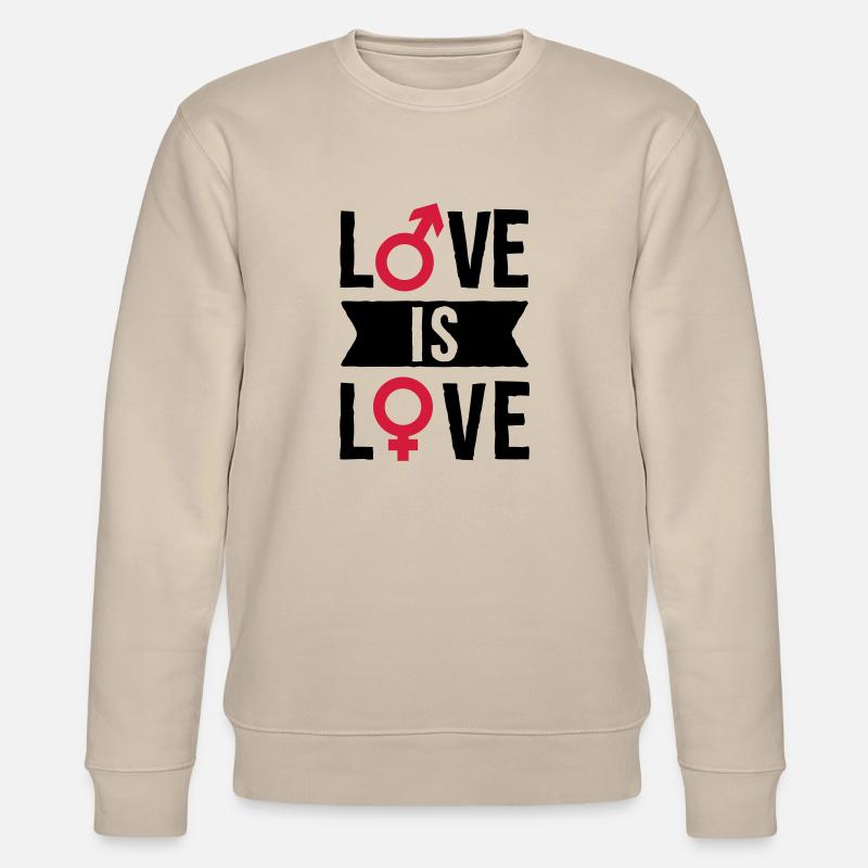 Love is love - Stanley/Stella Unisex Bio-Sweatshirt CHANGER  - Beige