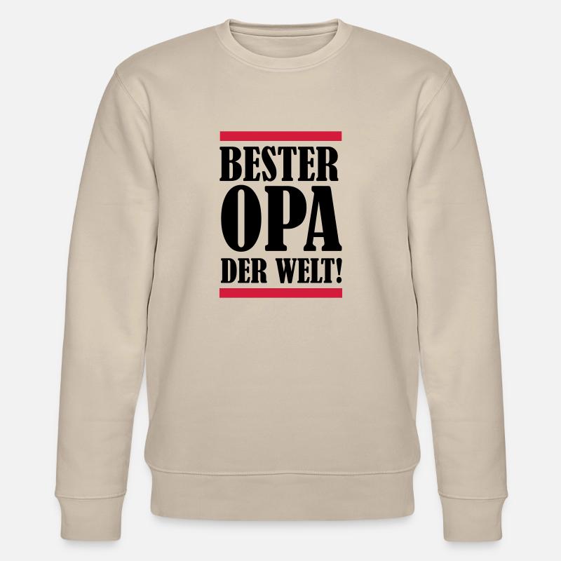 bester_opa_der_welt_002 - Stanley/Stella Unisex Bio-Sweatshirt CHANGER  - Beige