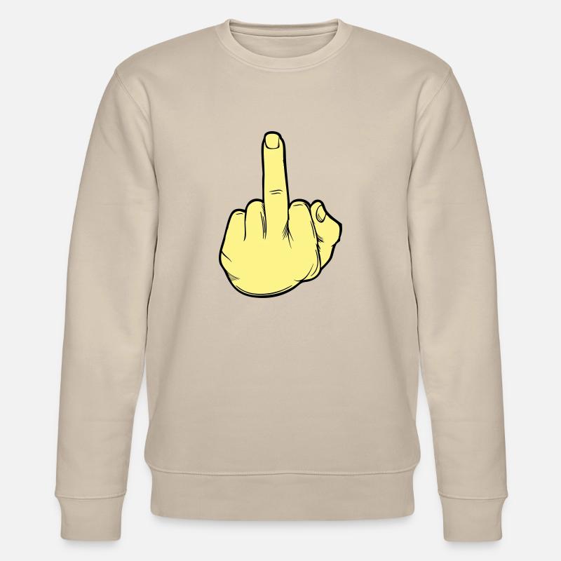 Main du Majeur 02 - Sweat bio CHANGER Stanley/Stella Unisexe - beige