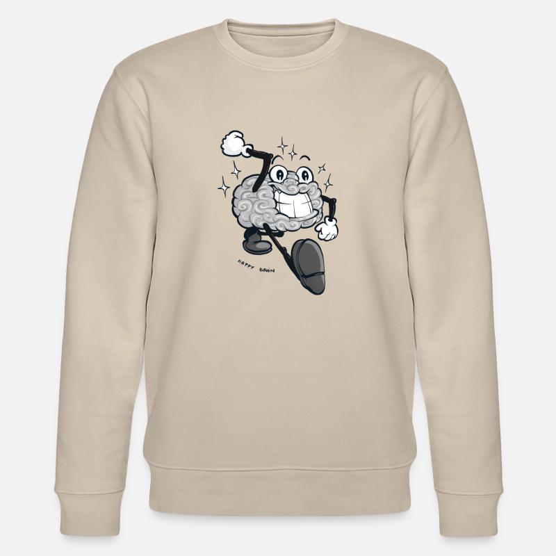 Happy Brain - Graue Version - Stanley/Stella Unisex Bio-Sweatshirt CHANGER  - Beige