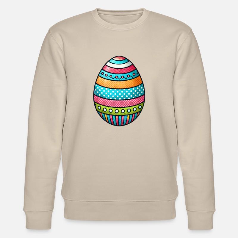 Egg Easter Egg - Stanley/Stella CHANGER Unisex Organic Sweatshirt - beige