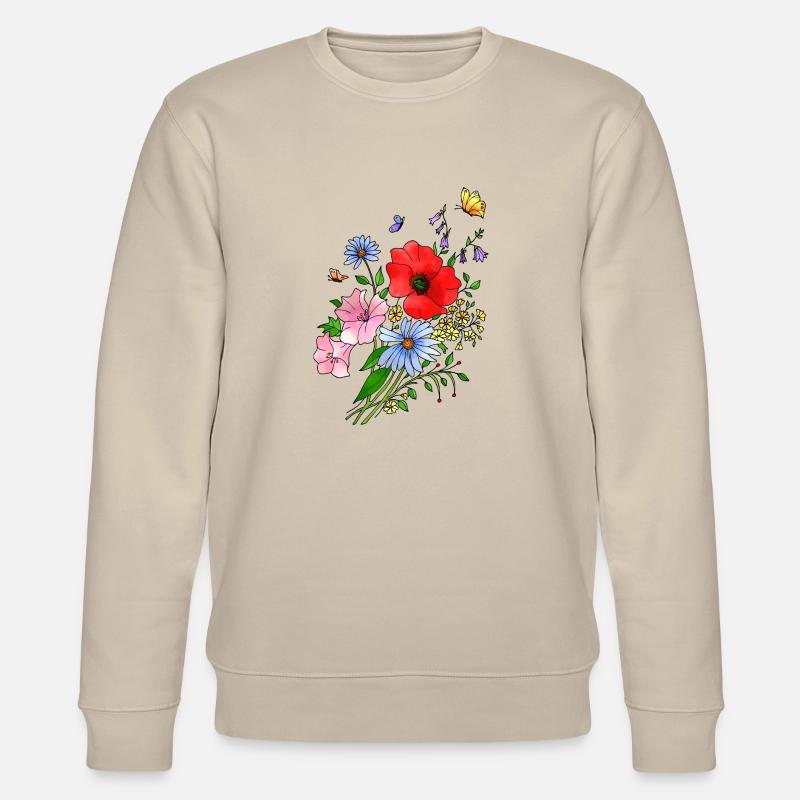 Blumen - Stanley/Stella Unisex Bio-Sweatshirt CHANGER  - Beige