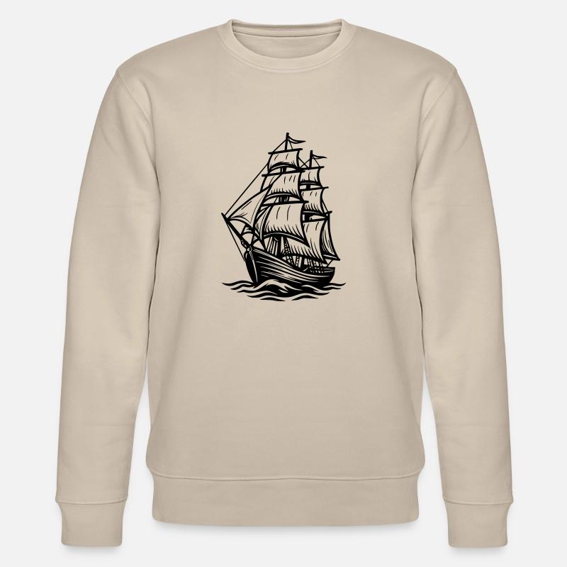 Segelschiff - Stanley/Stella Unisex Bio-Sweatshirt CHANGER  - Beige