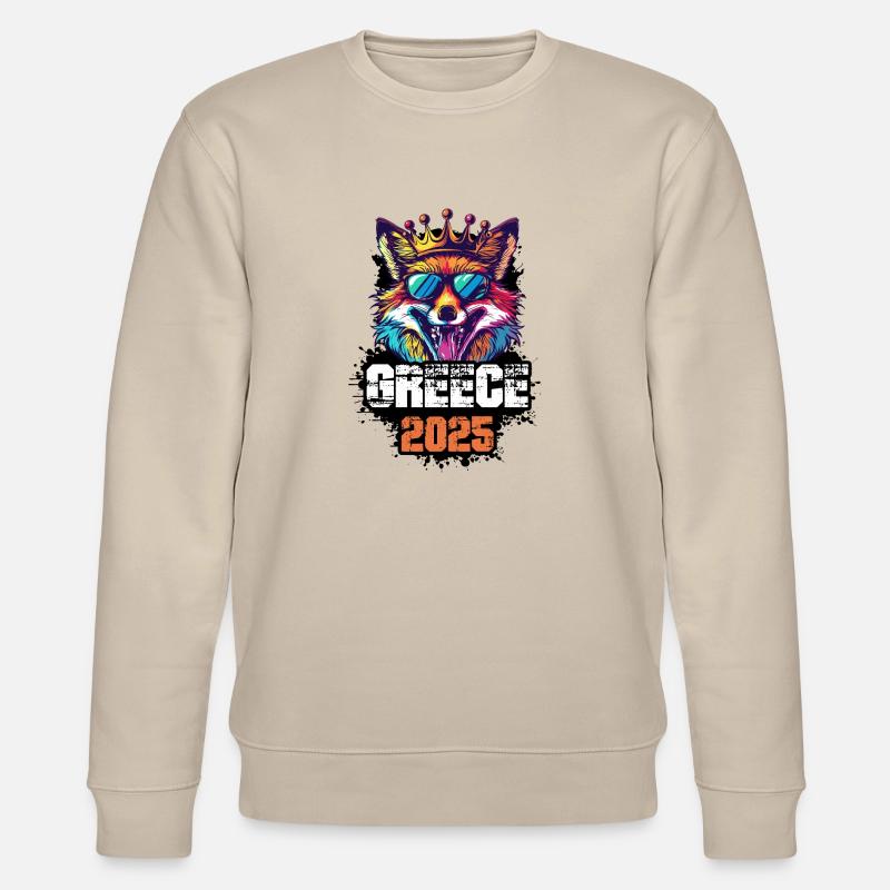 Greece 2025 Urlaub Fuchs - Stanley/Stella Unisex Bio-Sweatshirt CHANGER  - Beige