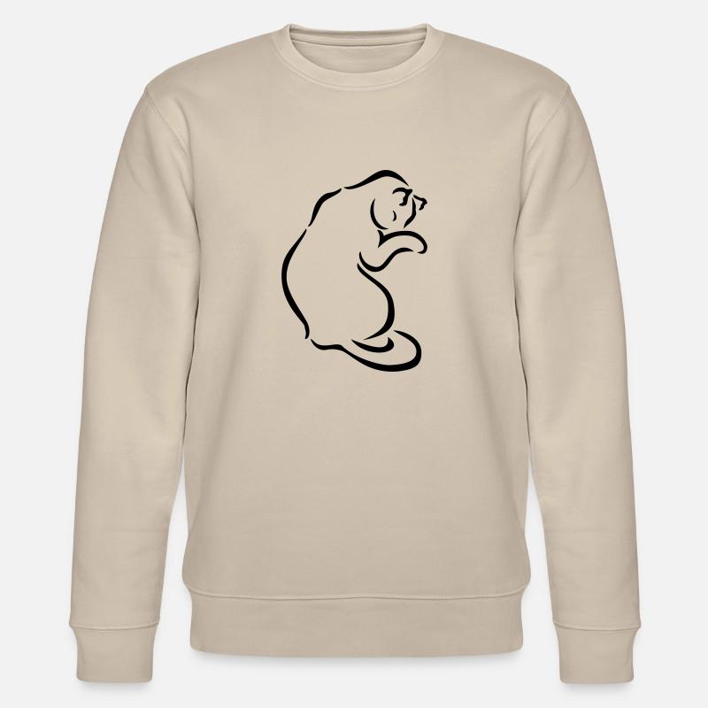silhouette de chat - Sweat bio CHANGER Stanley/Stella Unisexe - beige