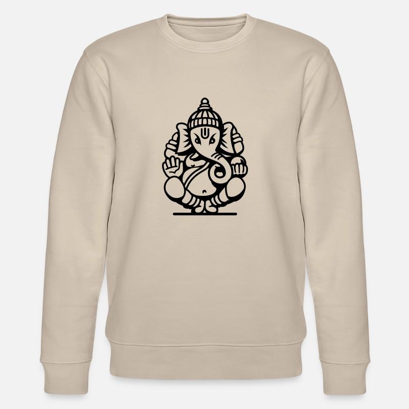 Ganesha Elefant (elephant) No.04.2_1c - Stanley/Stella Unisex Bio-Sweatshirt CHANGER  - Beige