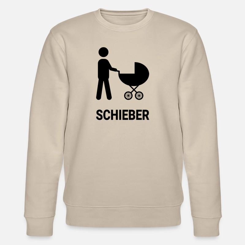 Schieber Kinderwagen - Geschenk für Väter - Stanley/Stella Unisex Bio-Sweatshirt CHANGER  - Beige