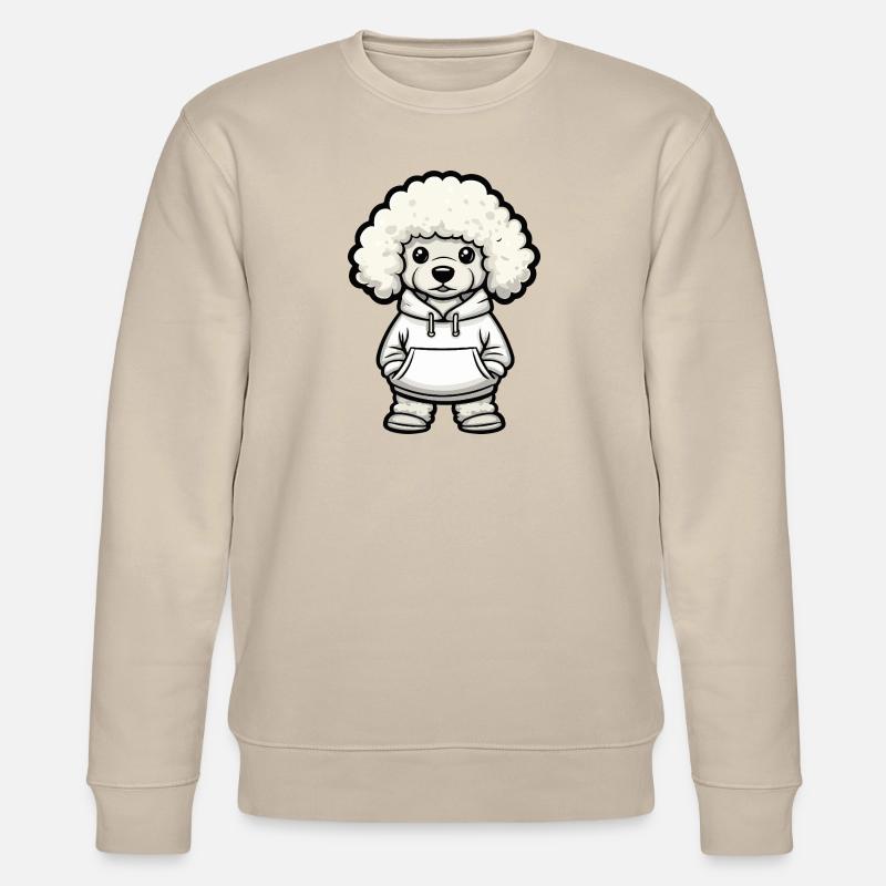 Caniche chien drôle - Sweat bio CHANGER Stanley/Stella Unisexe - beige
