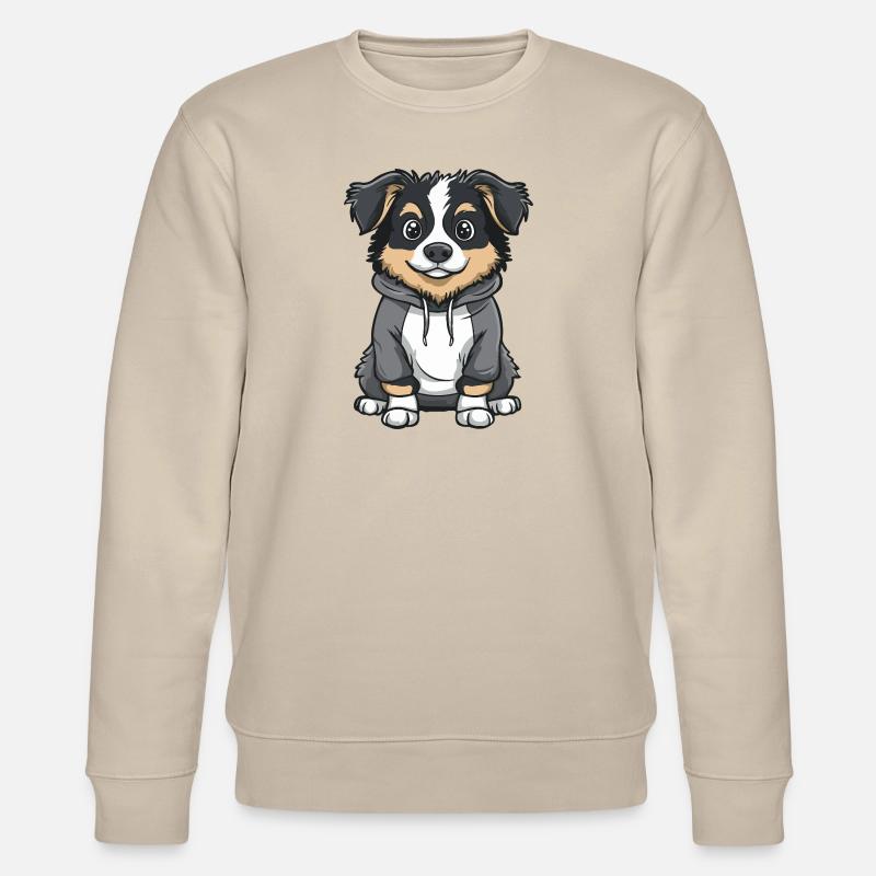 Australischer Schäferhund Lustig - Stanley/Stella Unisex Bio-Sweatshirt CHANGER  - Beige