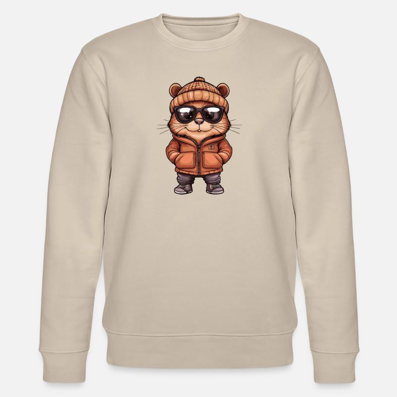 Beaver Cool Comic - Stanley/Stella CHANGER Unisex Organic Sweatshirt - beige