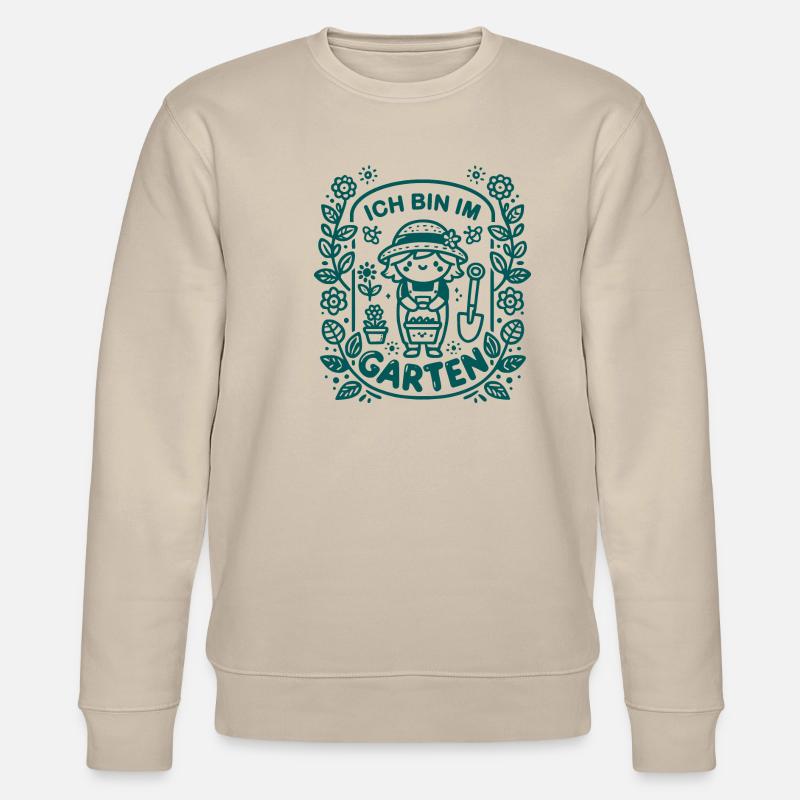 Ich bin im Garten - Stanley/Stella Unisex Bio-Sweatshirt CHANGER  - Beige