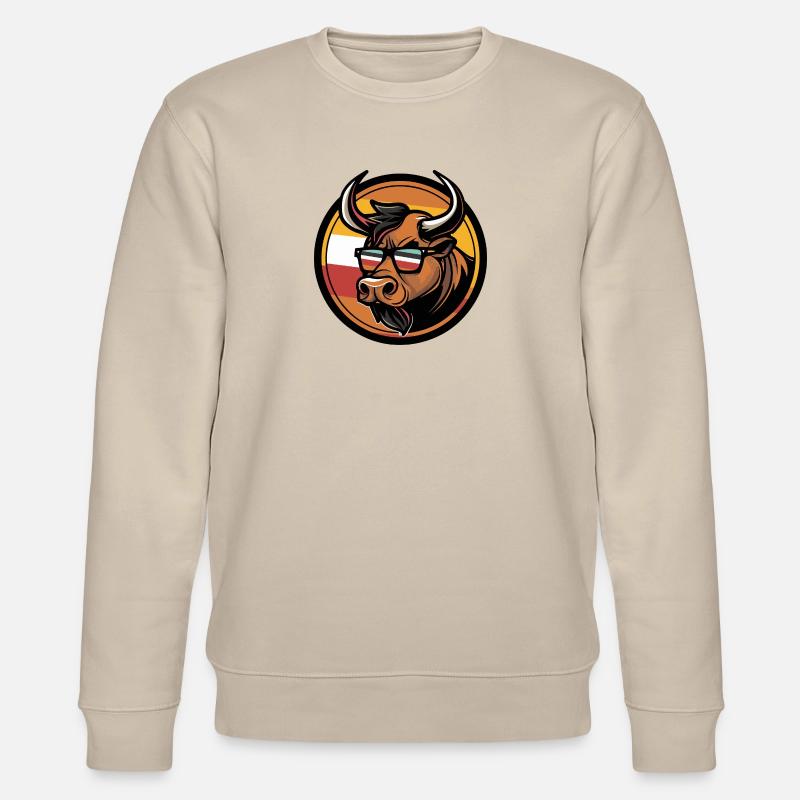 Taurus Comic Cool Summer - Stanley/Stella CHANGER Unisex Organic Sweatshirt - beige