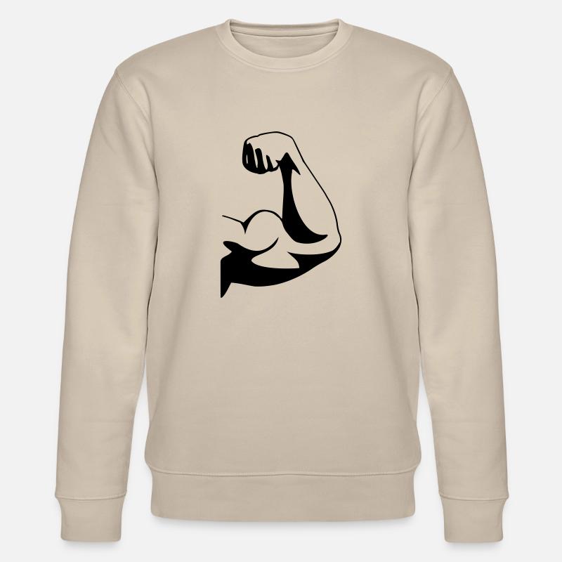 Bodybuilder Arm - Stanley/Stella Unisex Bio-Sweatshirt CHANGER  - Beige