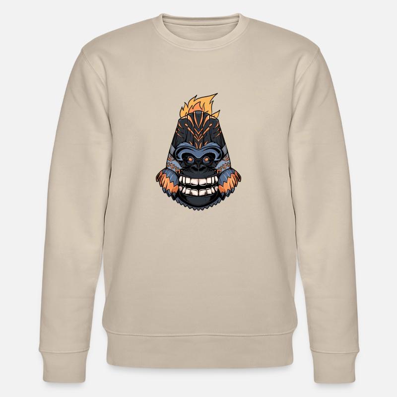 Tiki-Gorilla - Stanley/Stella Unisex Bio-Sweatshirt CHANGER  - Beige
