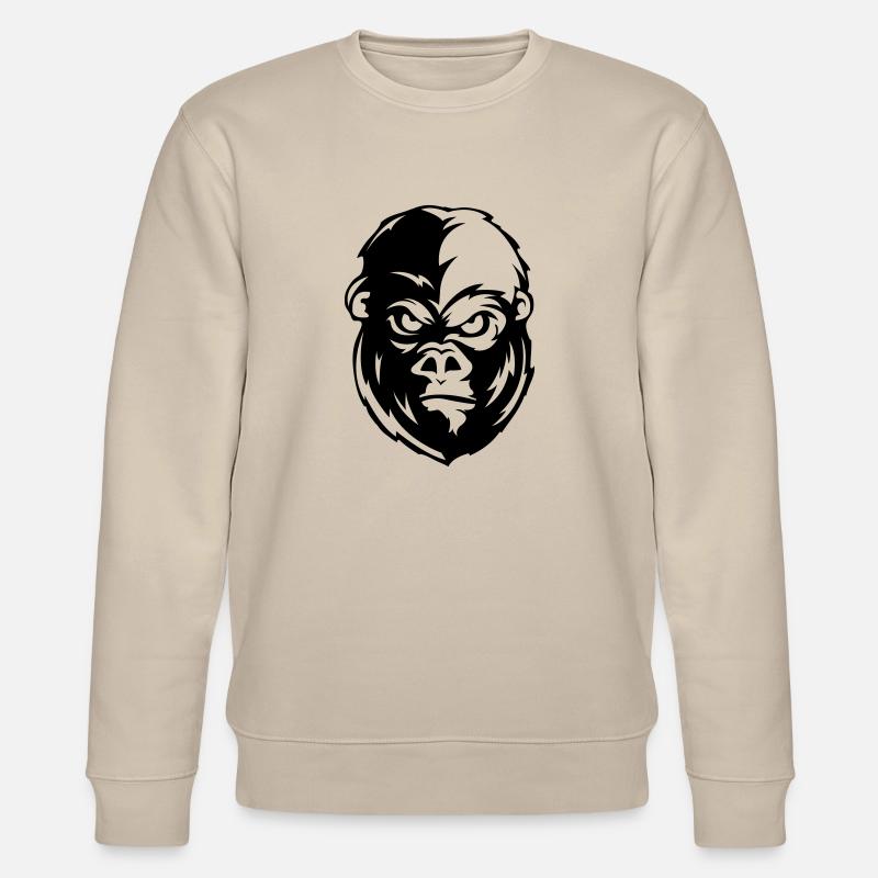 gorilla face tier - Stanley/Stella Unisex Bio-Sweatshirt CHANGER  - Beige