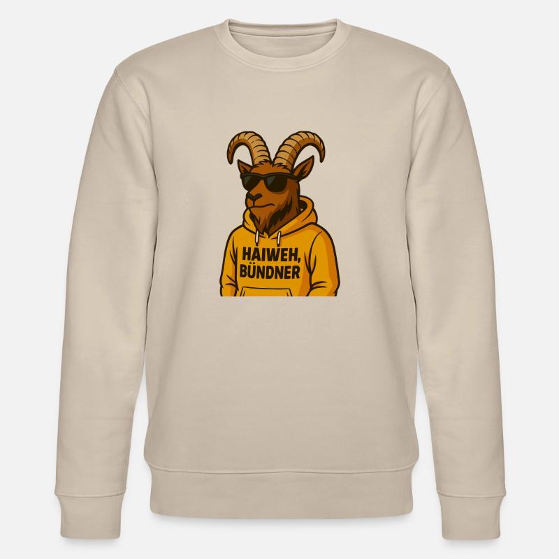 Haiweh Bündner - Stanley/Stella Unisex Bio-Sweatshirt CHANGER  - Beige