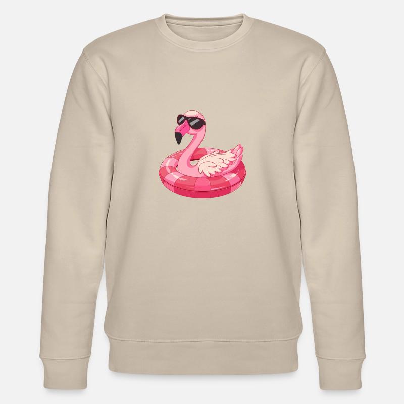 Flamingo Comic Cool - Stanley/Stella Unisex Bio-Sweatshirt CHANGER  - Beige
