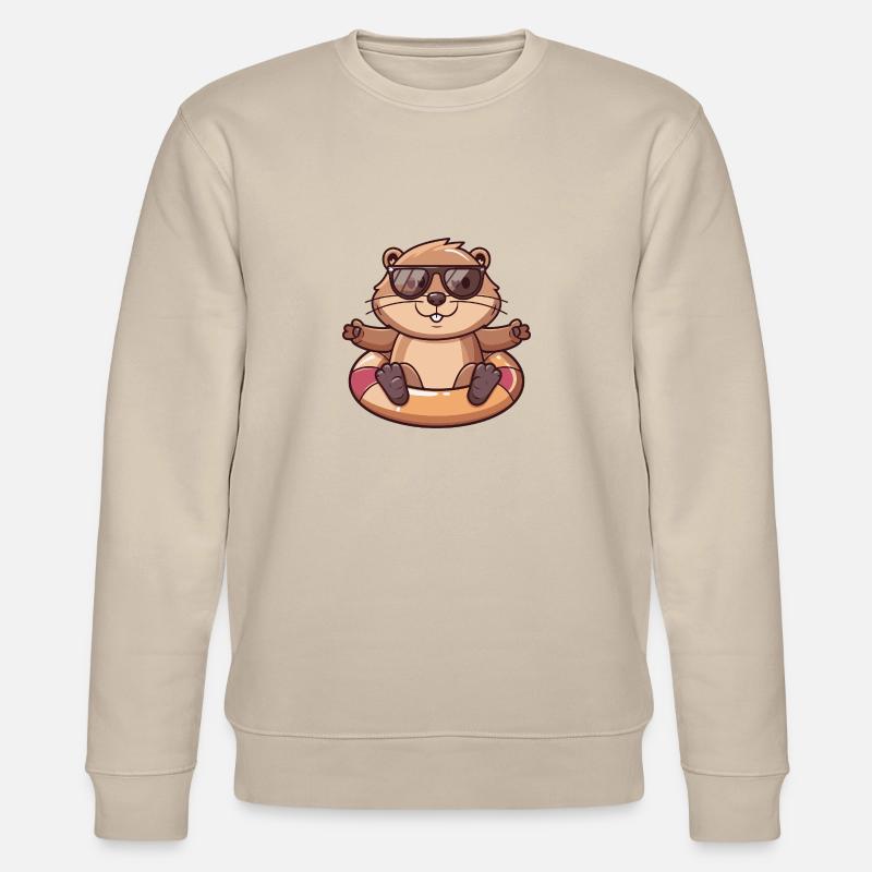 Castor Bande dessinée Cool - Sweat bio CHANGER Stanley/Stella Unisexe - beige
