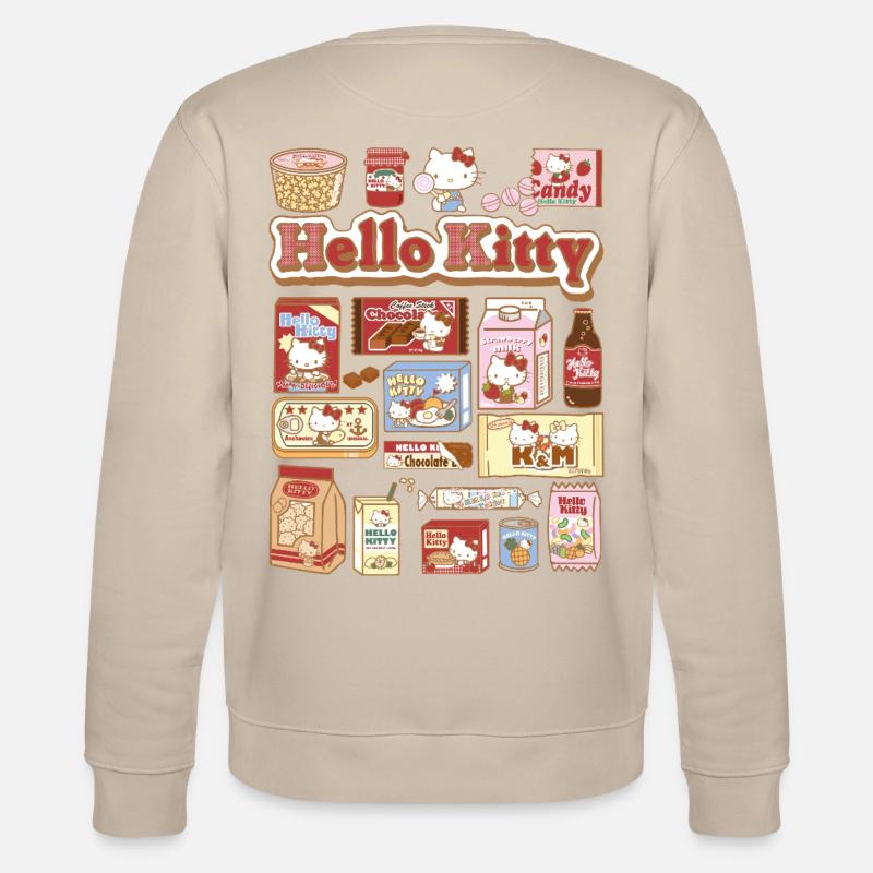 Hello Kitty Snack Collage - Stanley/Stella CHANGER Unisex Organic Sweatshirt - beige