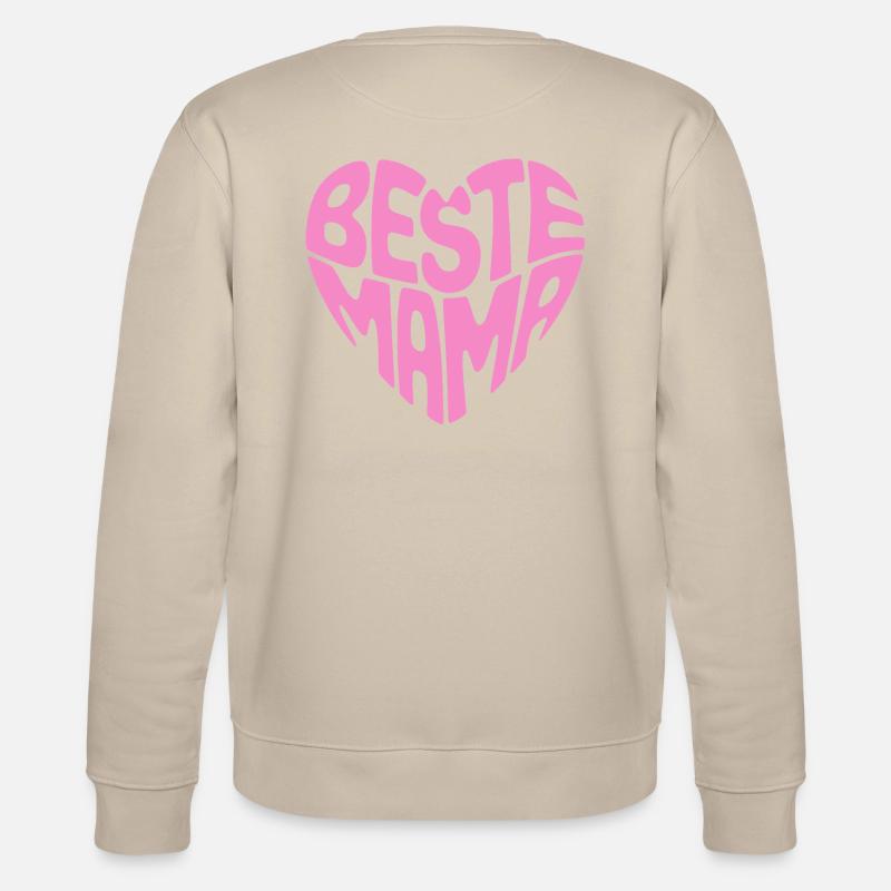 Beste Mama Herz - Stanley/Stella Unisex Bio-Sweatshirt CHANGER  - Beige