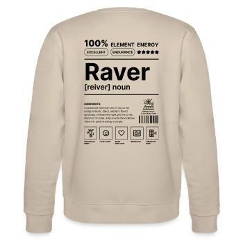 Raver-Lebensstil - Stanley/Stella Unisex Bio-Sweatshirt CHANGER  - Beige - Hinten - Marisol (170cm)