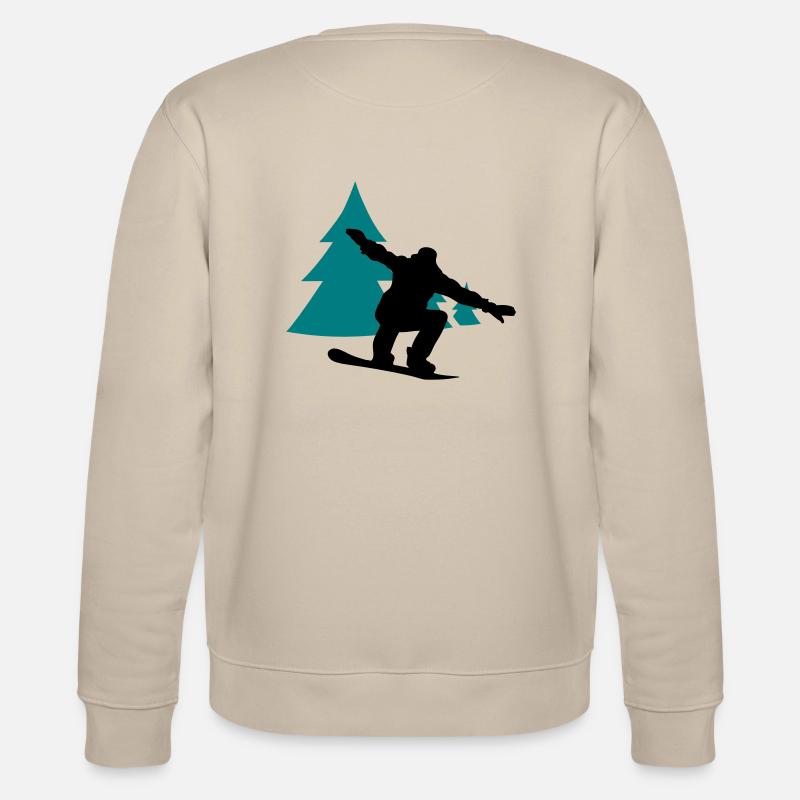 snowboarder trees - Stanley/Stella Unisex Bio-Sweatshirt CHANGER  - Beige