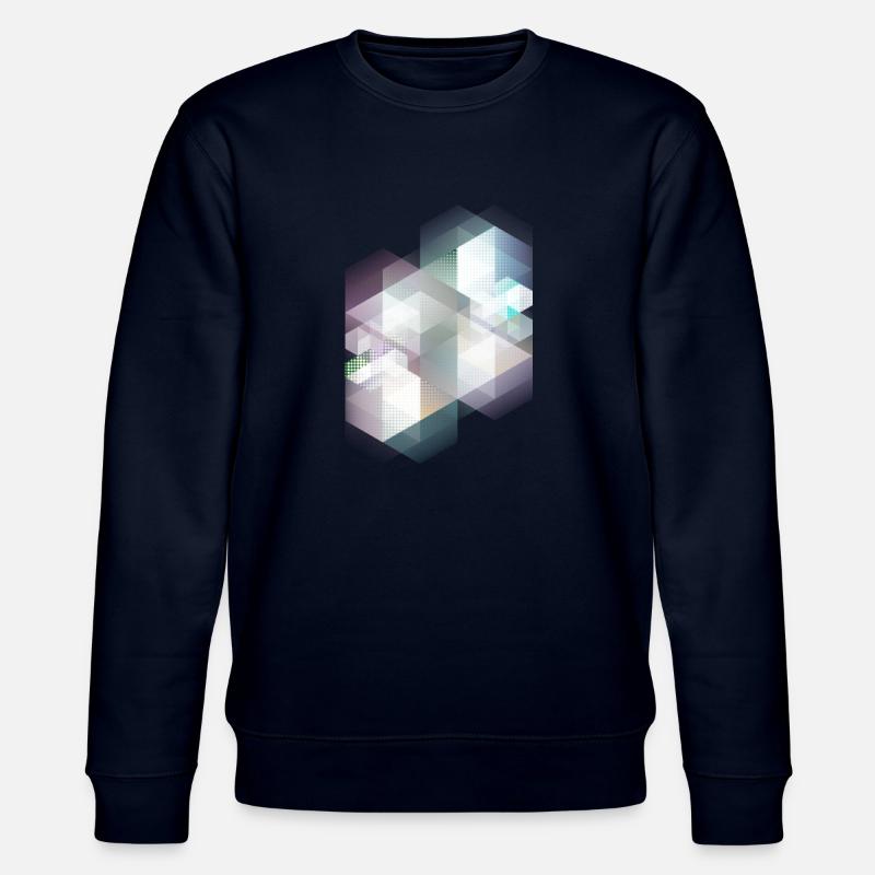 abstract geometric pattern - Stanley/Stella CHANGER Unisex Organic Sweatshirt - navy
