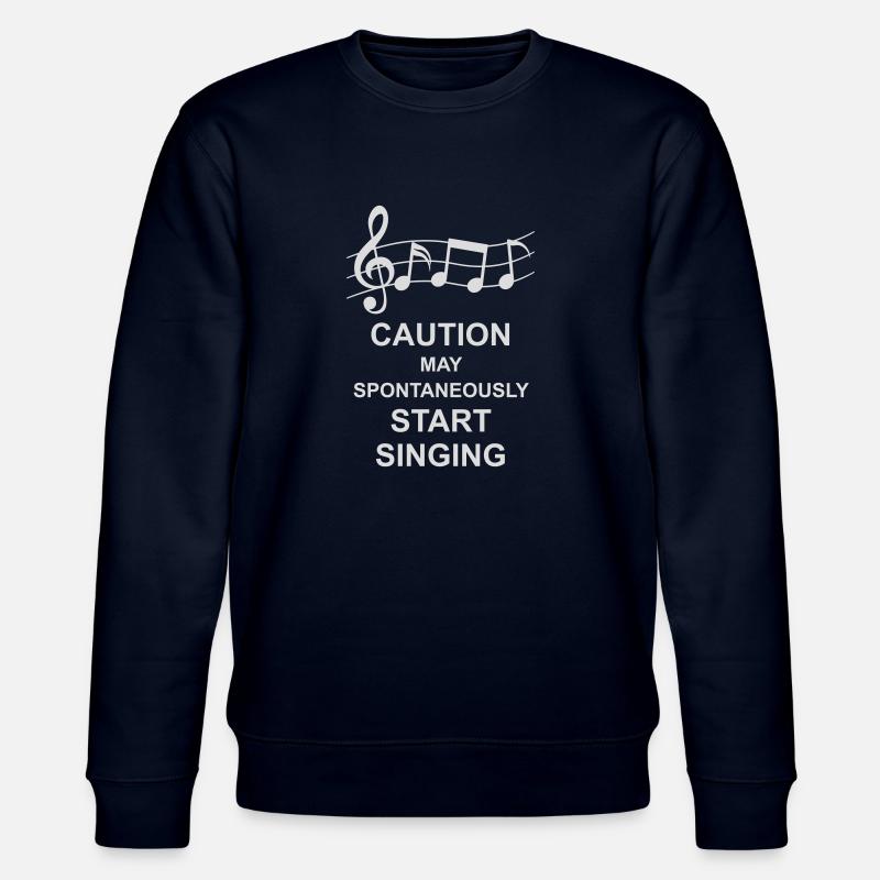 may spontaneously start singing - Stanley/Stella CHANGER Unisex Organic Sweatshirt - navy