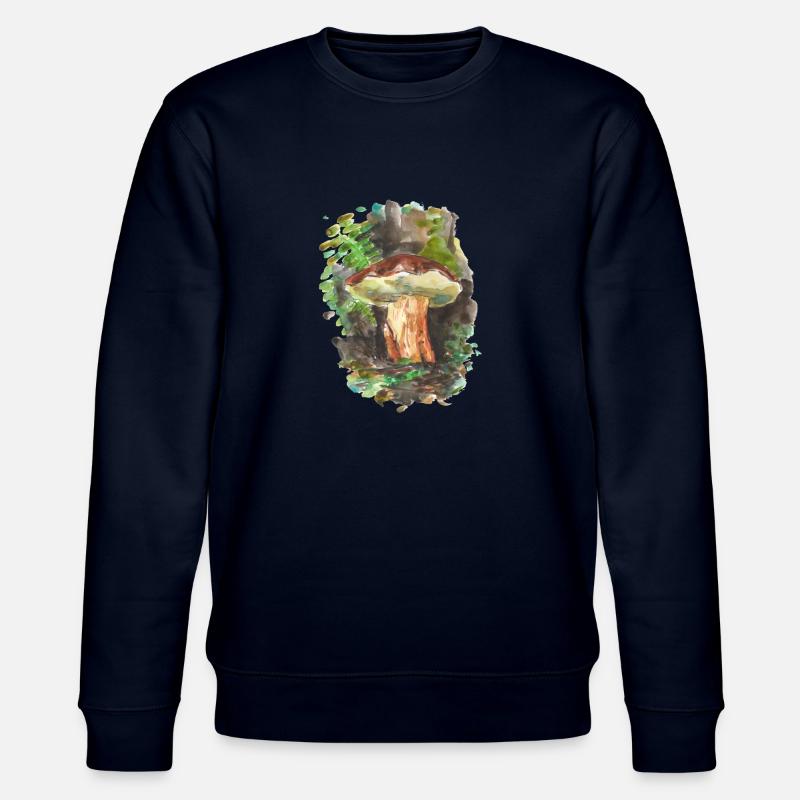 Forêt / champignons / champignons - Sweat bio CHANGER Stanley/Stella Unisexe - marine