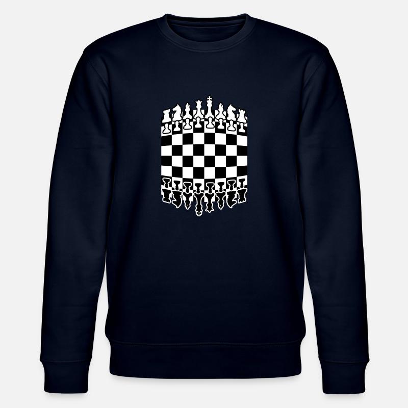 Schachbrett Muster Design - Stanley/Stella Unisex Bio-Sweatshirt CHANGER  - Navy