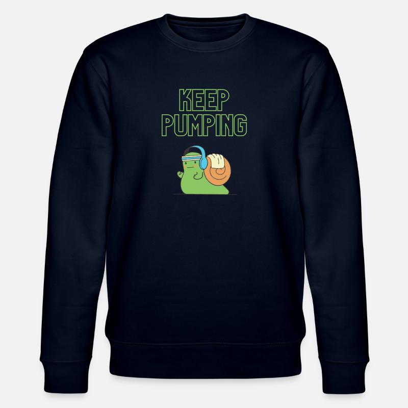 "Keep Pumping" - Schnecken-Design - Stanley/Stella Unisex Bio-Sweatshirt CHANGER  - Navy