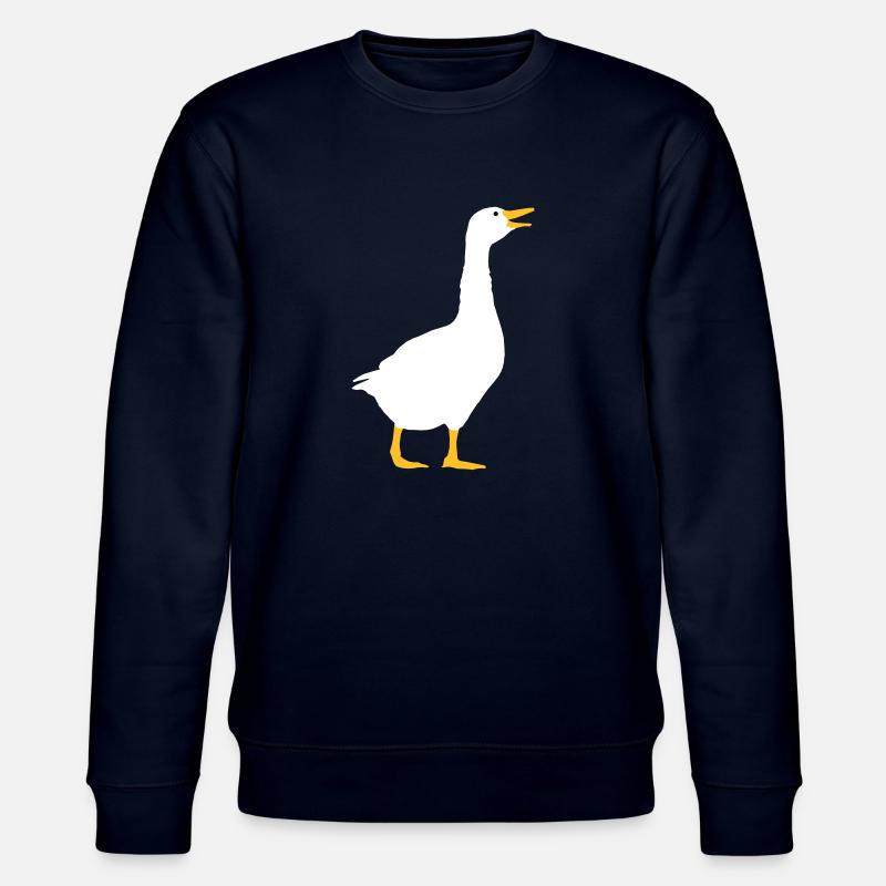 Laughing goose design - Stanley/Stella CHANGER Unisex Organic Sweatshirt - navy