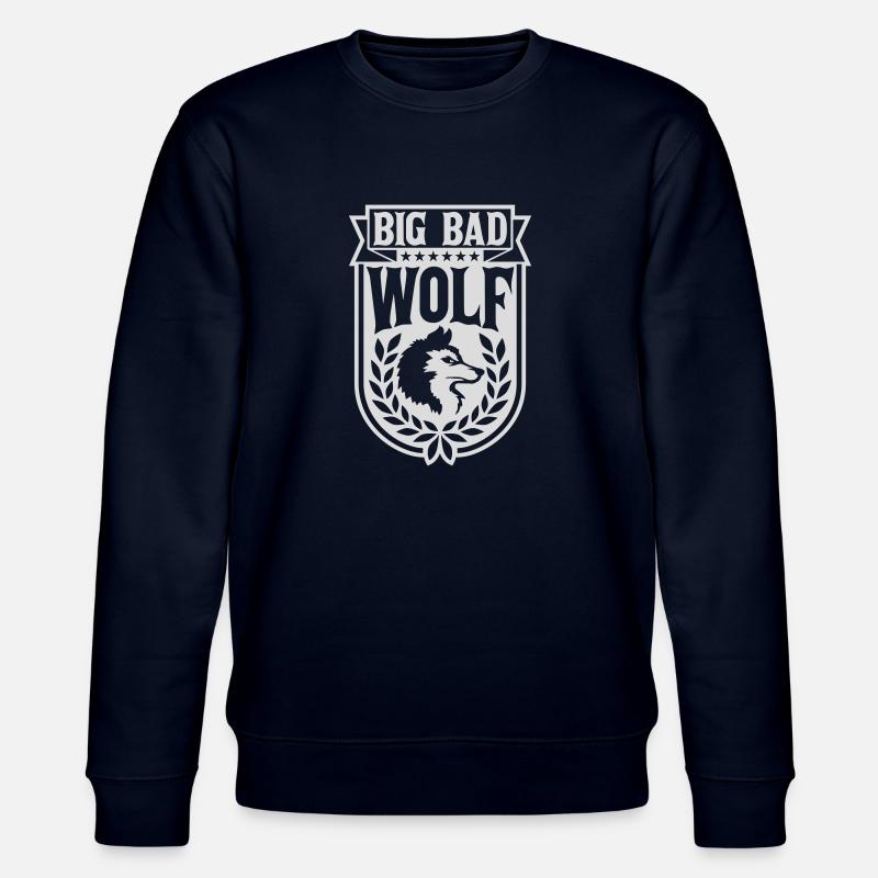 big bad wolf quote - Stanley/Stella CHANGER Unisex Organic Sweatshirt - navy