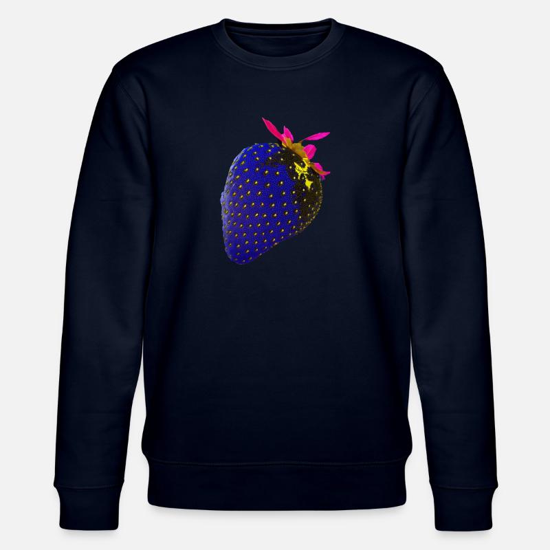 Erdbeere, technisch, Hightech, illustration - Stanley/Stella Unisex Bio-Sweatshirt CHANGER  - Navy