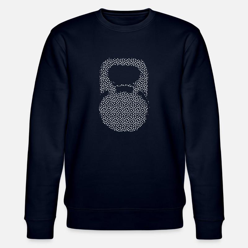 Kettlebell Dots white - Stanley/Stella Unisex Bio-Sweatshirt CHANGER  - Navy