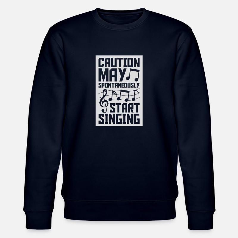 may spontaneously start singing - Stanley/Stella CHANGER Unisex Organic Sweatshirt - navy