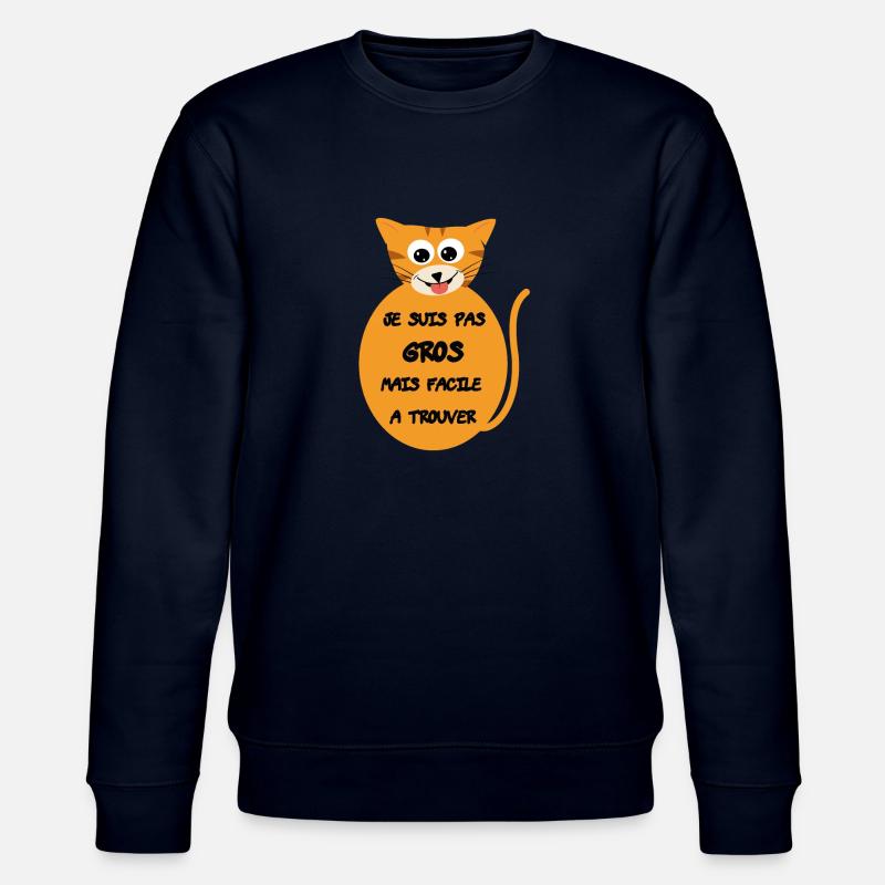 Chat enrobé mignon - Sweat bio CHANGER Stanley/Stella Unisexe - marine