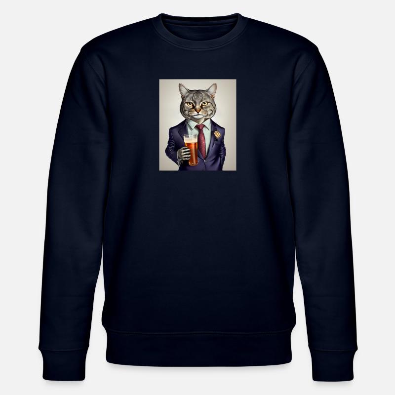 Chat dans le bar - Sweat bio CHANGER Stanley/Stella Unisexe - marine