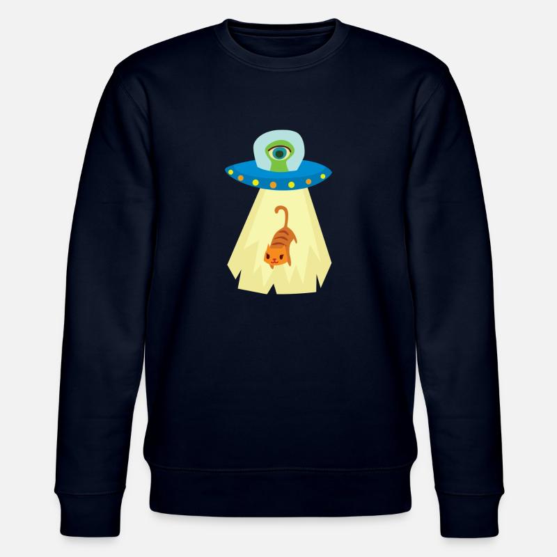 UFO cat abduction - Stanley/Stella Unisex Bio-Sweatshirt CHANGER  - Navy