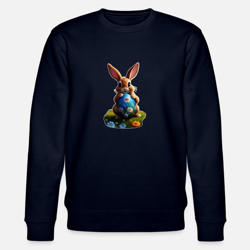 Osterhase mit Ei, Oval - Stanley/Stella Unisex Bio-Sweatshirt CHANGER  - Navy