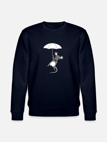 Cute Flying Mouse - Stanley/Stella CHANGER Unisex Organic Sweatshirt - navy