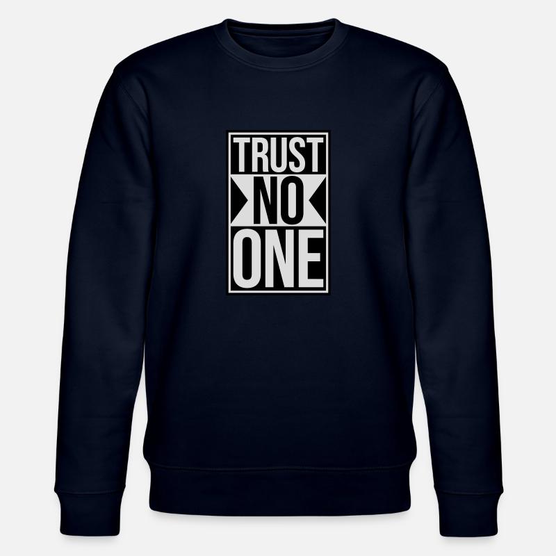 trust no one Zitat - Stanley/Stella Unisex Bio-Sweatshirt CHANGER  - Navy
