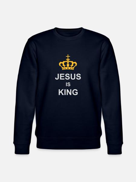 jesus is king quote - Stanley/Stella CHANGER Unisex Organic Sweatshirt - navy