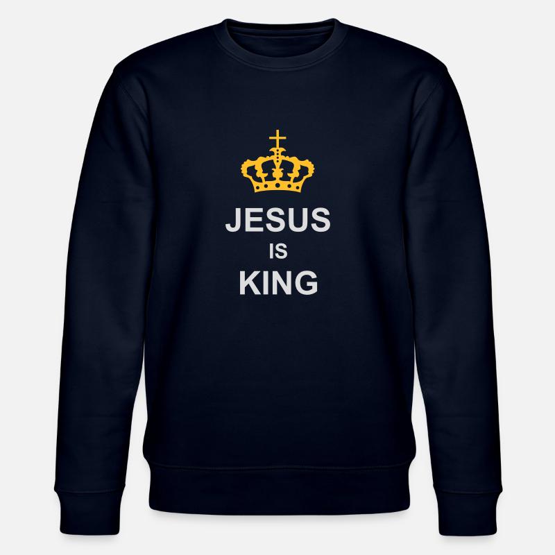 jesus is king Zitat - Stanley/Stella Unisex Bio-Sweatshirt CHANGER  - Navy
