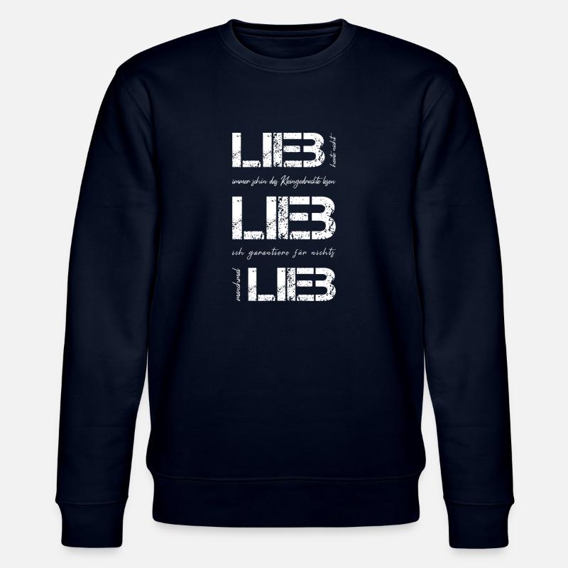 lieb frech - Stanley/Stella Unisex Bio-Sweatshirt CHANGER  - Navy