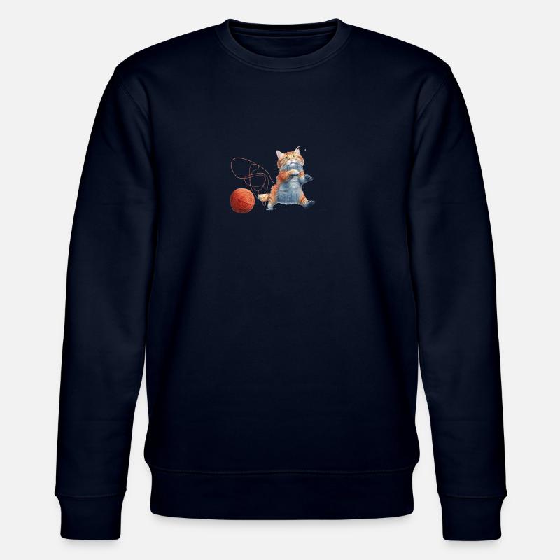 Chat avec de la laine - Sweat bio CHANGER Stanley/Stella Unisexe - marine